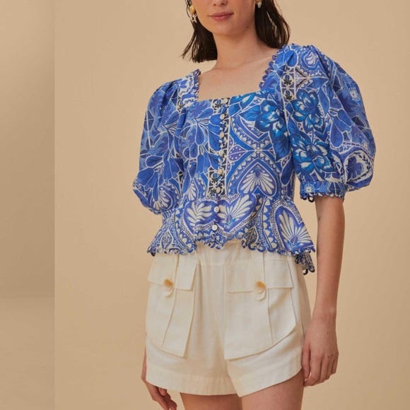 FARM RIO Off White Cargo Pockets Shorts NWT - Picture 12 of 12